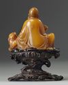 A Chinese soapstone carving of a Luohan