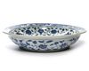 A CHINESE BLUE AND WHITE GRAPES DISH