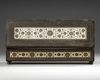 AN OTTOMAN WOODEN BONE- WITH- SILVER AND COPPER INLAID BOX