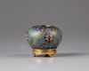 A small Chinese cloisonne enamel water pot