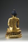 A Chinese gilt bronze figure of Buddha Shakyamuni.