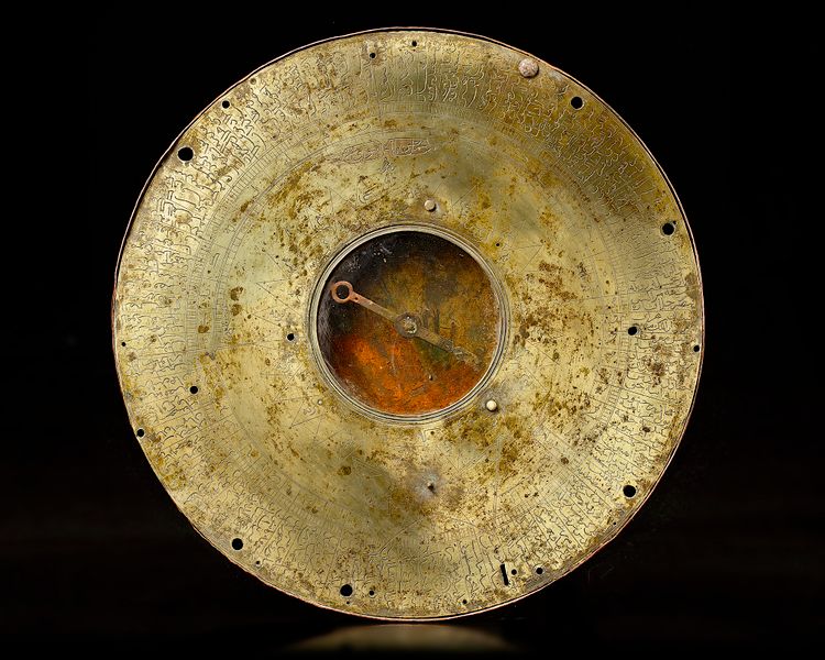 AN OTTOMAN DAIRAT AL-MUADDIL (COMBINED SUNDIAL AND QIBLA FINDER), 17TH CENTURY