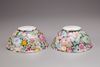 A pair of Chinese millefleurs bowls