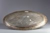 A MUGHAL OVAL SHAPED BIDRI TRAY, INDIA, 19TH - 20TH CENTURY