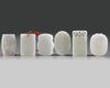 A group of six Chinese jade plaques