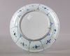 A CHINESE BLUE AND WHITE DISH