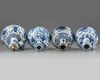 Four Chinese blue and white 'Kraak porcelain' kendi