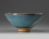 A Chinese turquoise-glazed purple-splash bowl