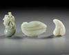 A GROUP OF THREE CHINESE 'PLANTS AND VEGETABLES' CARVINGS, 19TH-20TH CENTURY