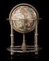 AN INDO-PERSIAN PAINTED CELESTIAL GLOBE,  19TH CENTURY