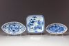 Three Chinese blue and white patti pans