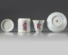 Three Chinese famille rose ‘Wu Shuang Pu’ vessels