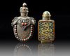 A CHINESE CLOISONNÉ AND A FILLIGREE SNUFF BOTTLE