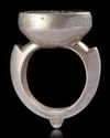 AN AGATE SEAL SILVER RING