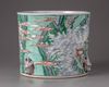 A famille verte brush-pot
