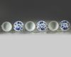 Three Chinese blue and white 'Hundred Antiques' potiches and covers
