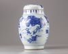 A Chinese blue and white pot and cover