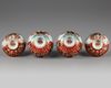 A PAIR OF JAPANESE IMARI NANBAN SHIP BOWLS AND COVERS, 19TH CENTURY
