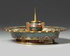 A Chinese cloisonné enamel pricket stick