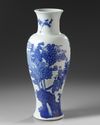 A Chinese blue and white vase