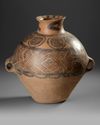 A CHINESE PAINTED POTTERY JAR, NEOLITHIC PERIOD, BANSHAN CULTURE GANSU PROVINCE, 3RD CENTURY OR LATER