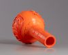 A orange Peking glass vase for the Islamic market