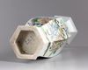 A Chinese hexagonal famille rose vase