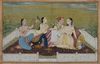 AN INDIAN MINIATURE DEPICTING A LOVING COUPLE