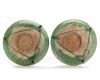 A PAIR OF CHINESE  SANCAI-GLAZED POTTERY DISHES, TANG DYNASTY (618-907)