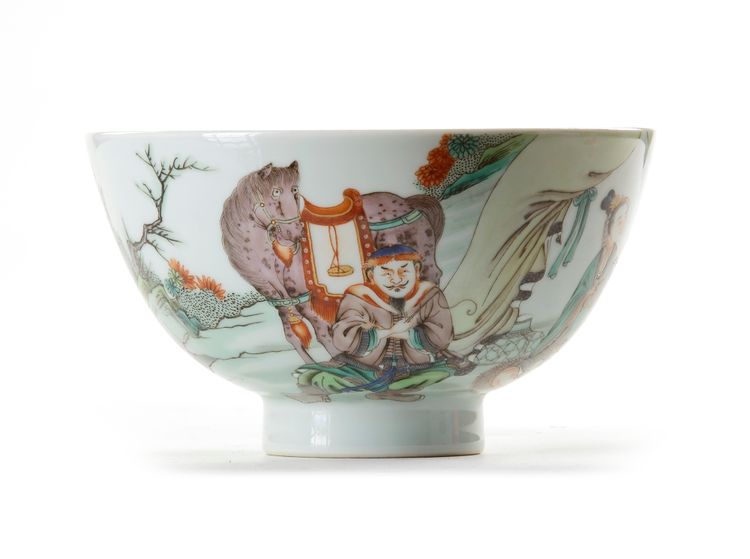 A CHINESE FAMILLE VERTE BOWL, CHINA, QING DYNASTY (1644-1911)