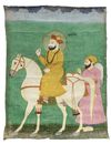 GURU NANAK ON HORSEBACK, AMRITSAR OR LAHORE, 19TH CENTURY