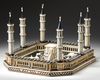 A RARE EBONY WOOD AND IVORY MINIATURE OF THE KAABA