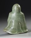 A CHINESE CELADON FIGURE CENSER,  MING DYNASTY, 15TH CENTURY