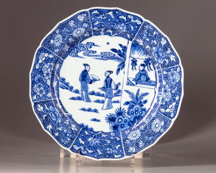 A Chinese blue and white dish