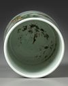 A CHINESE FAMILLE VERTE BRUSH POT, 19TH CENTURY