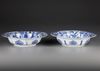 A PAIR OF CHINESE BLUE AND WHITE PORCELAIN LOBED BOWLS, KANGXI PERIOD,(1662–1722)
