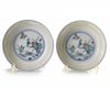 A pair of Chinese doucai 'mandarin duck and lotus' shallow bowls