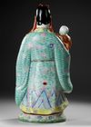 LARGE CHINESE FAMILLE ROSE FIGURE, 19TH / 20TH CENTURY