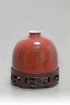 A Chinese peach bloom-glazed beehive water pot