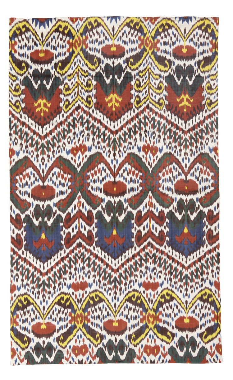 A LARGE IKAT COVER , TURKMENISTAN, 19TH CENTURY