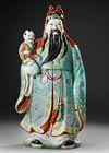 LARGE CHINESE FAMILLE ROSE FIGURE, 19TH / 20TH CENTURY