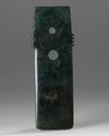 A GREEN JADE GUI TABLET, CHINA, SHANG DYNASTY (c. 1600–1046 BC)