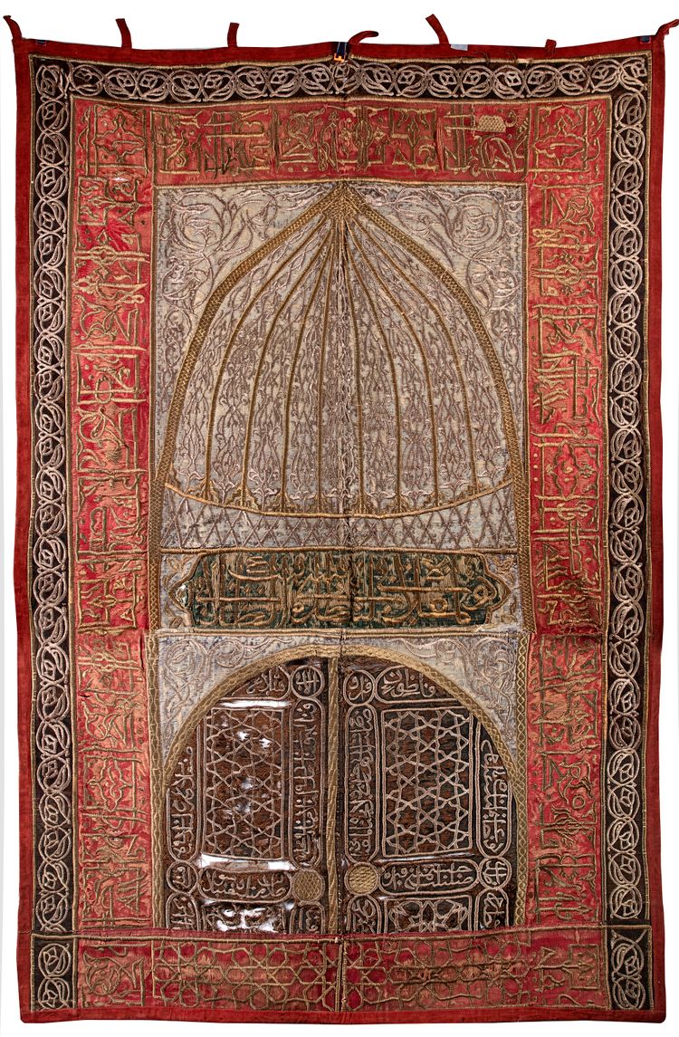A LARGE OTTOMAN METAL EMBROIDERED HANGING PANEL ,TURKEY,18TH CENTURY
