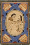 AN INTIMATE COURTLY SCENE, INDIA, 19TH CENTURY