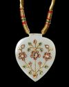 A GEMSET JADE PENDANT INDIA, 19TH CENTURY
