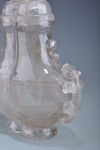A Chinese rock crystal vase and cover