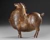 A CHINESE GILT BRONZE HORSE STATUE,19TH CENTURY