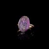 AN ANTIQUE RING WITH A ROMAN AMETHYST INTAGLIO, 1ST CENTURY AD, 18TH CENTURY RING