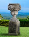 A CARVED LIMESTONE PLANTER, SECOND HALF 20TH CENTURY