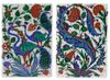 A PAIR OF IZNIK TILES